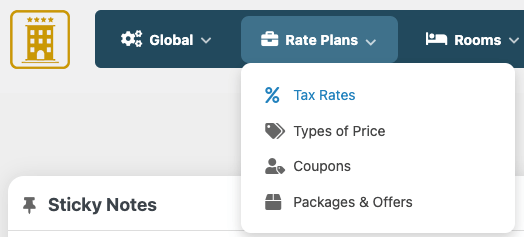Capture d’écran présentant la section
de gestion des taxes, avec une liste
des taux applicables, leurs noms,
pourcentages et options d’activation.