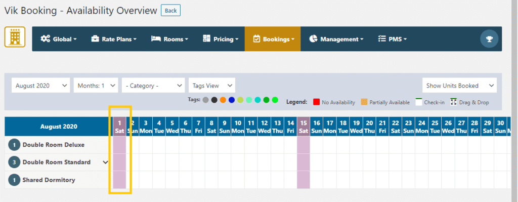 Message de confirmation indiquant que la date
spéciale a été enregistrée avec succès dans le calendrier de disponibilités