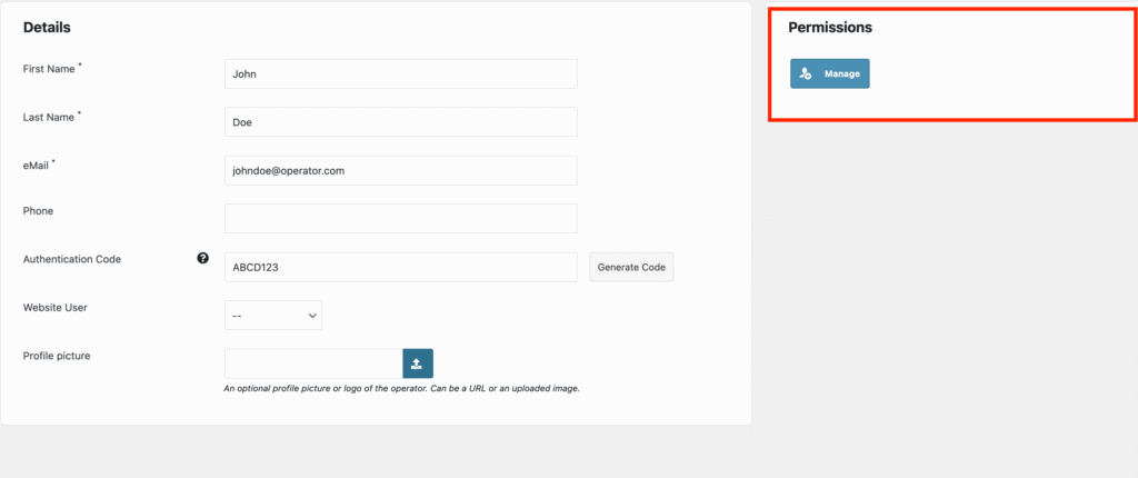 Interface permettant de définir qui peut consulter, modifier ou
exporter les tableaux de rapports financiers.
